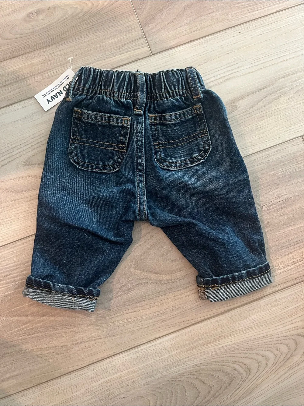 Old Navy Dark Blue Rolled-Cuff Toddler Jeans